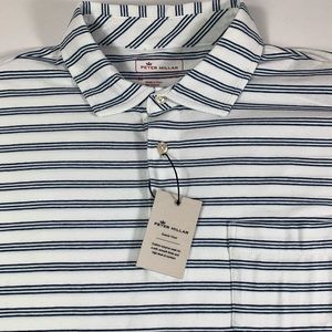New $89 PETER MILLAR POLO Golf Men’s Medium Stripe
